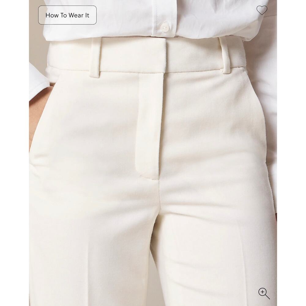 J. Crew Carolina pant in wool-blend flannel Black NWT size 8 - Picture 3 of 8